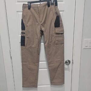 Men's Tan and Black Cargo Pants